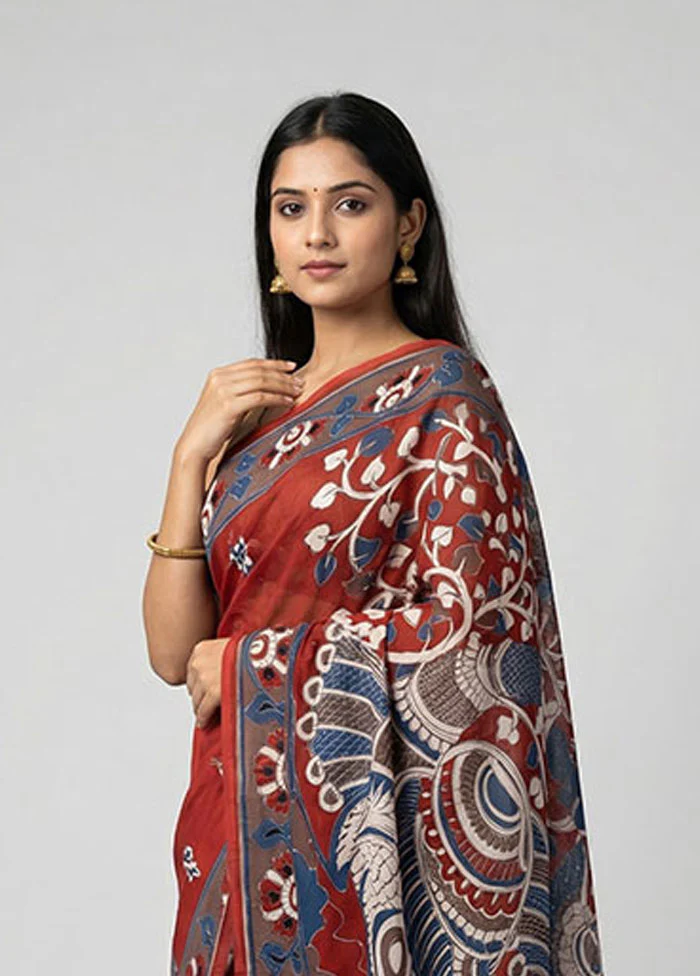Maroon Bandhej Silk Saree With Blouse Piece - Image 2