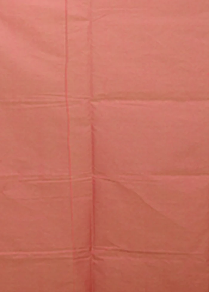Maroon Cotton Saree With Blouse Piece - Image 5