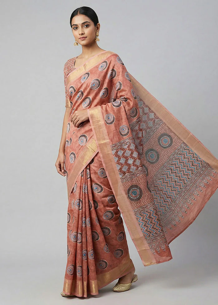 Maroon Dupion Silk Saree With Blouse Piece