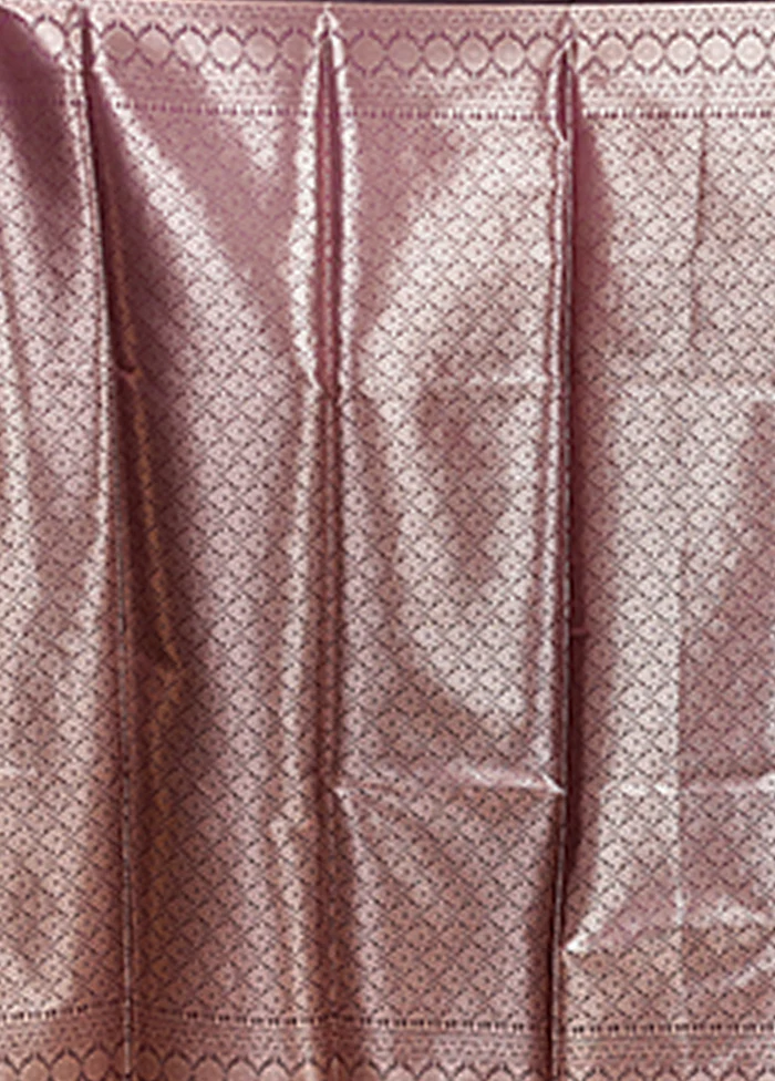 Maroon Dupion Silk Saree With Blouse Piece - Image 5