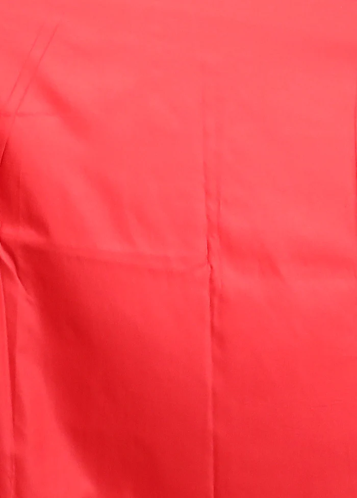 Maroon Dupion Silk Saree With Blouse Piece - Image 5