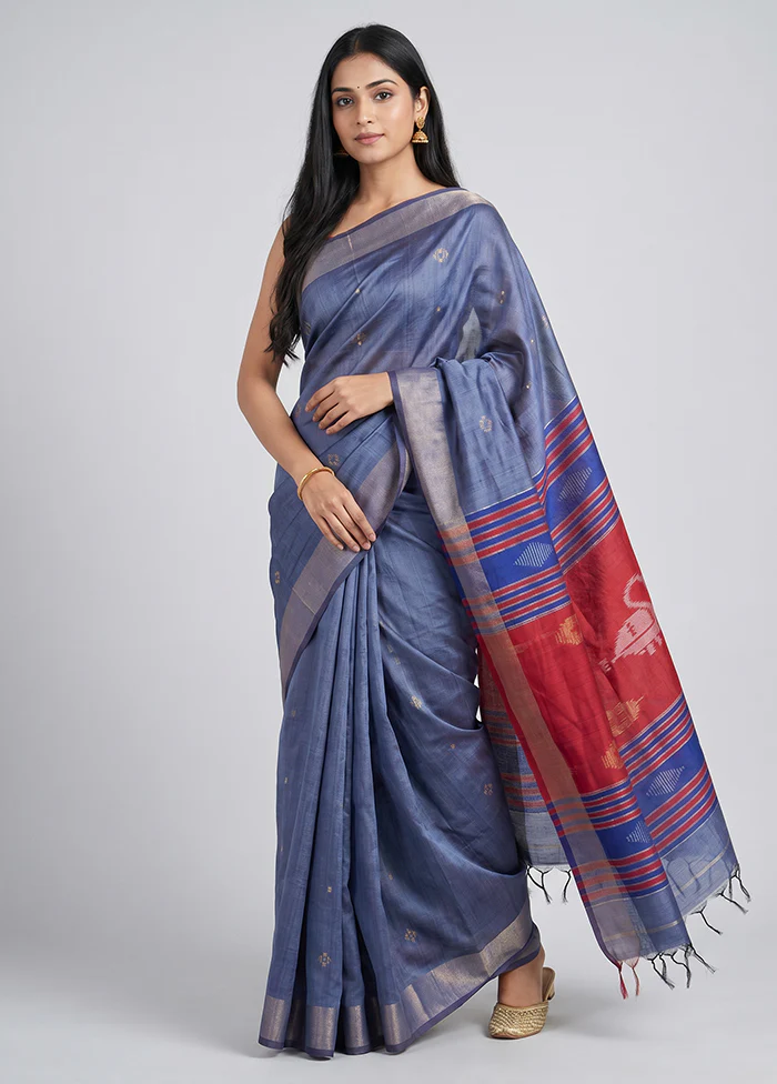 Maroon Handloom Kalakethra Silk Saree With Blouse Piece