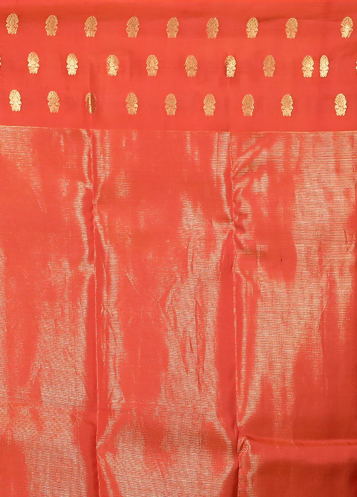 Maroon Handloom Kanchipuram Pure Silk Saree With Blouse Piece - Image 5