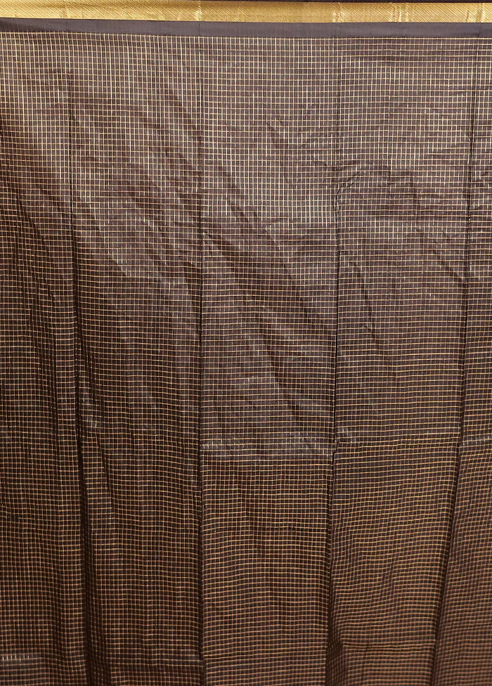 Maroon Handloom Kanjivaram Pure Silk Saree With Blouse Piece - Image 5