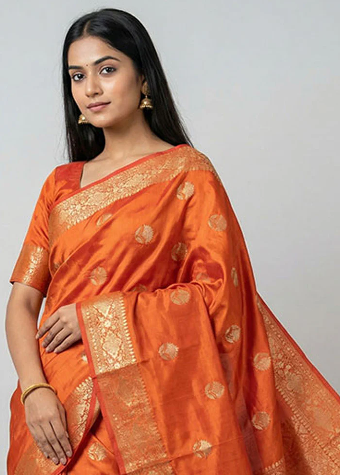 Maroon Handloom Katan Pure Silk Saree With Blouse Piece - Image 2