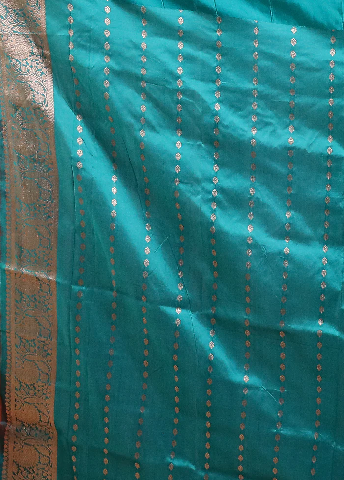 Maroon Handloom Katan Pure Silk Saree With Blouse Piece - Image 5
