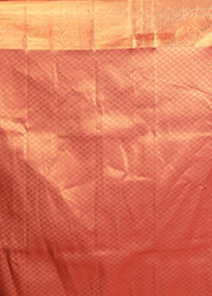 Maroon Kanjivaram Silk Saree With Blouse Piece - Image 5