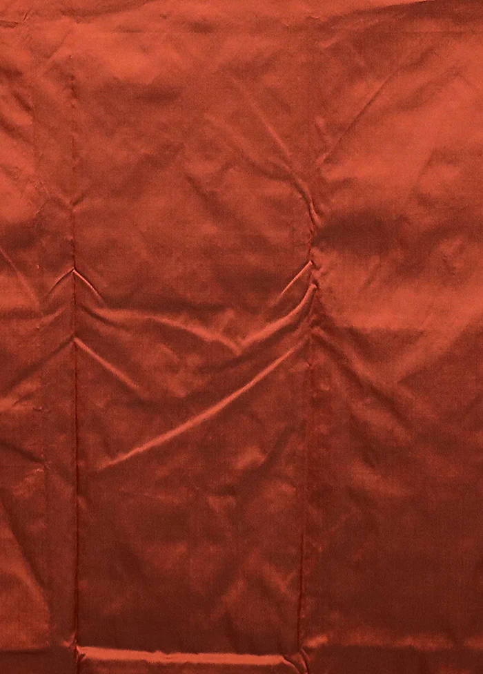 Maroon Kanjivaram Silk Saree With Blouse Piece - Image 5