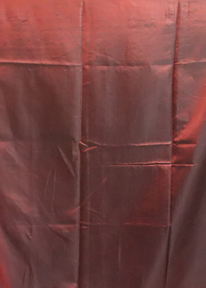 Maroon Kantha Stitch Silk Saree With Blouse Piece - Image 5