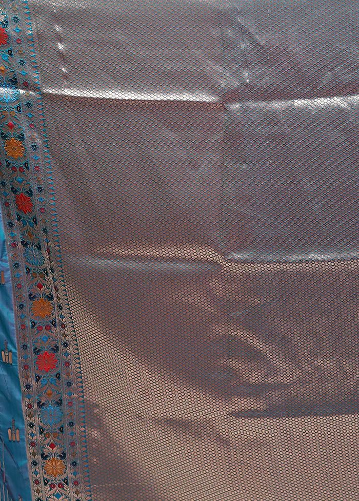 Maroon Katan Silk Saree With Blouse Piece - Image 6