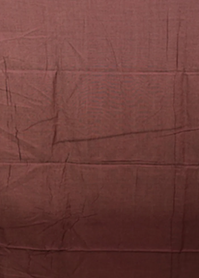 Maroon Matka Silk Saree With Blouse Piece - Image 5