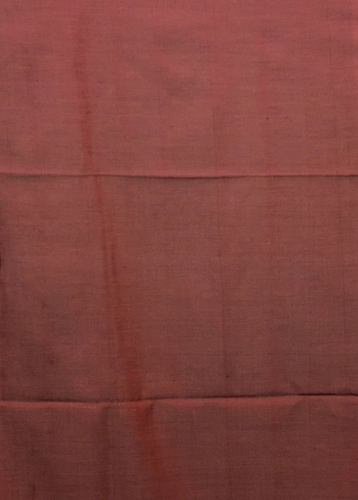 Maroon Matka Silk Saree With Blouse Piece - Image 5