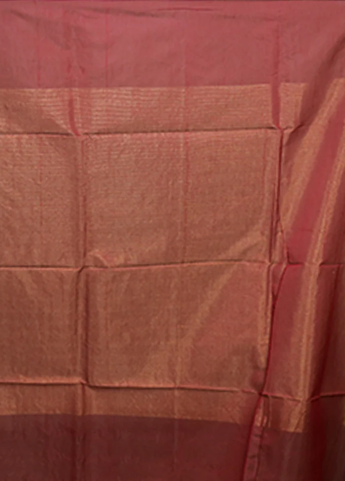 Maroon Matka Silk Saree With Blouse Piece - Image 5