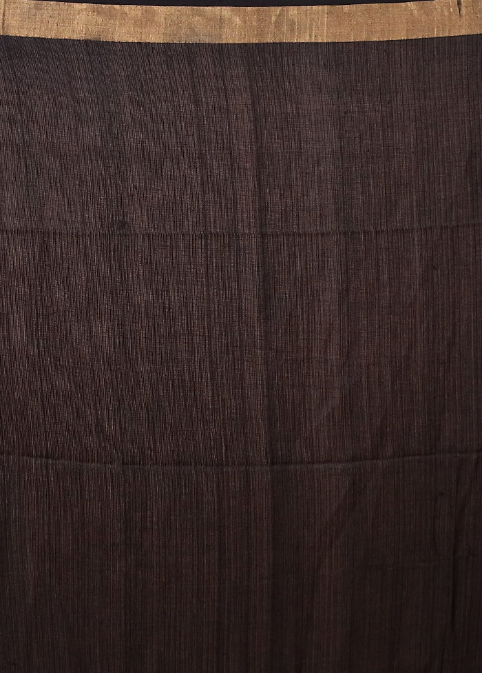 Maroon Matka Silk Saree With Blouse Piece - Image 5
