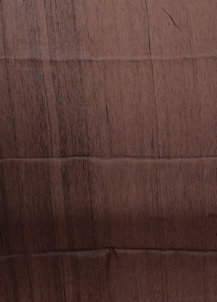 Maroon Matka Silk Saree With Blouse Piece - Image 5
