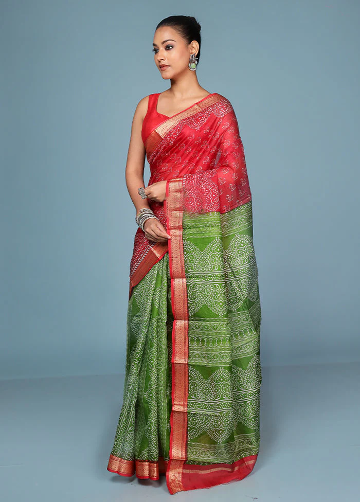 Maroon Printed Pure Silk Saree Without Blouse Piece - Image 4