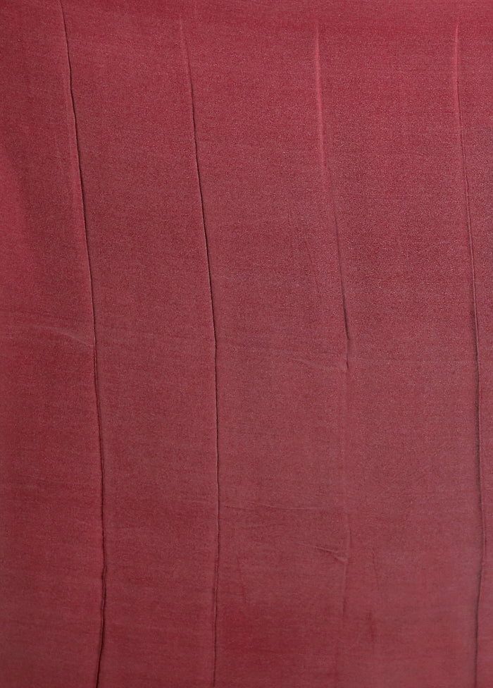 Black Printed Silk Saree With Blouse Piece - Image 5
