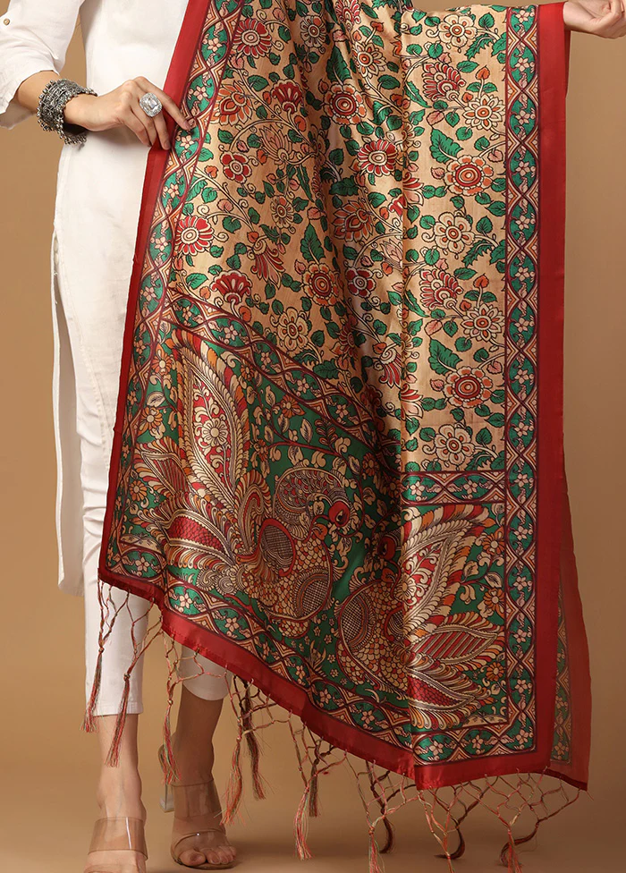 Multicolor Art Silk Dupatta - Image 3