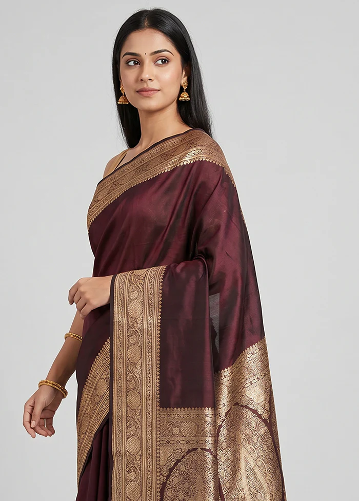 Multicolor Banarasi Silk Saree With Blouse Piece - Image 2