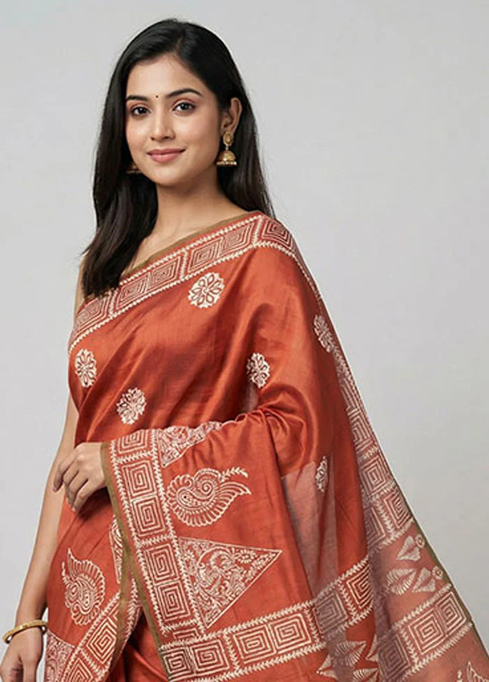 Multicolor Bishnupuri Silk Saree With Blouse Piece - Image 2