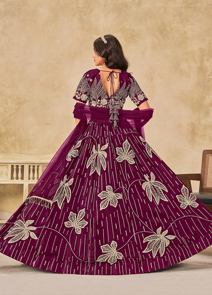 Multicolor Blended Silk Lehenga Set - Image 2