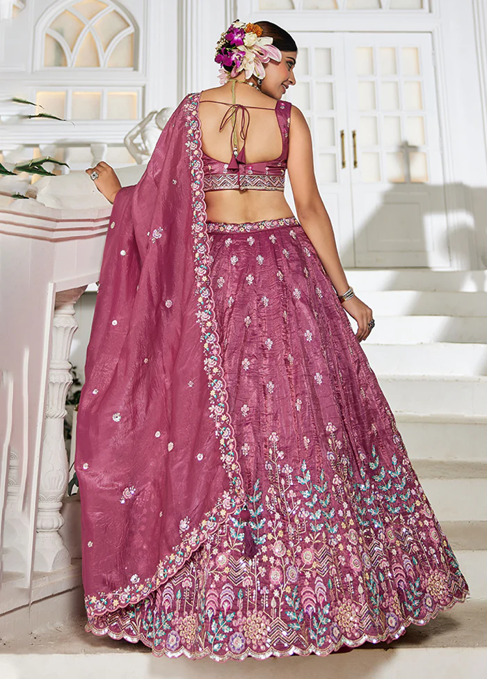 Multicolor Blended Silk Lehenga Set - Image 3