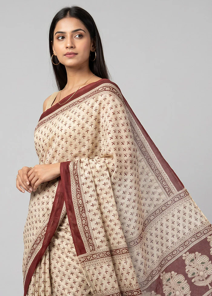 Multicolor Chanderi Silk Saree With Blouse Piece - Image 2