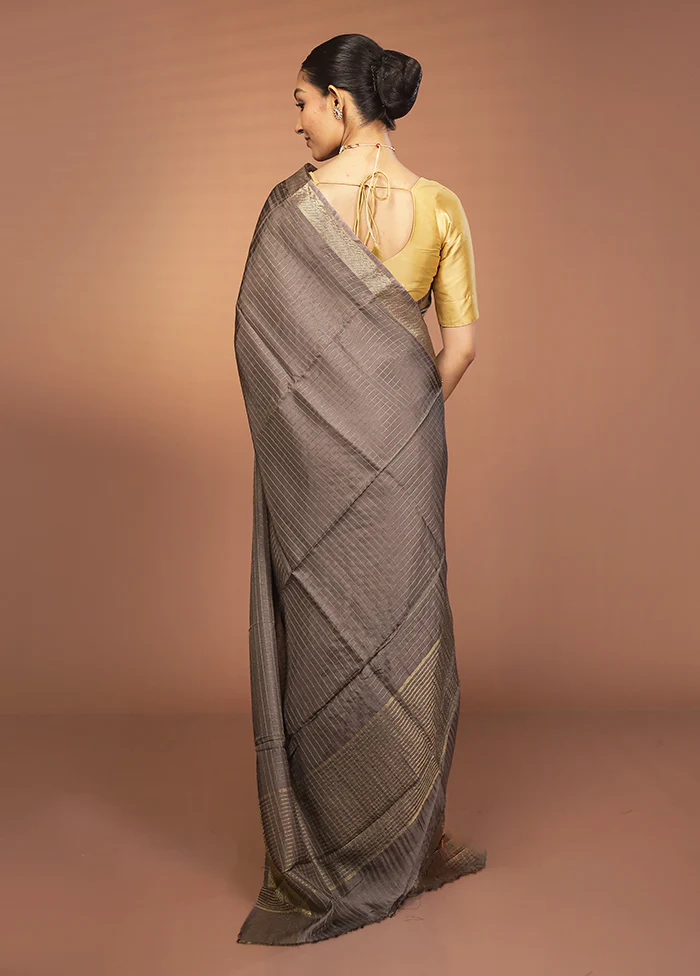 Multicolor Chiffon Silk Saree With Blouse Piece - Image 3
