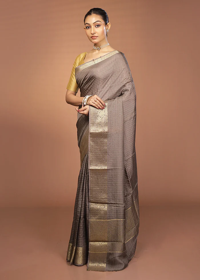 Multicolor Chiffon Silk Saree With Blouse Piece - Image 4