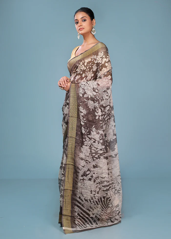 Multicolor Chiffon Silk Saree With Blouse Piece - Image 4