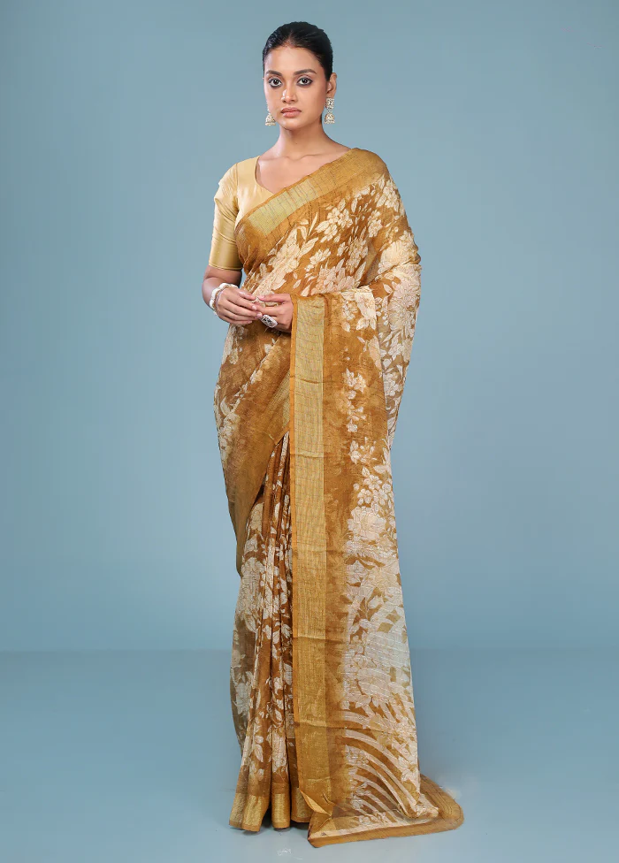 Multicolor Chiffon Silk Saree With Blouse Piece - Image 2