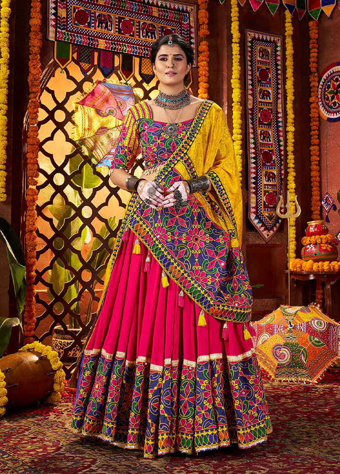 Multicolor Cotton Dupatta Lehenga Set