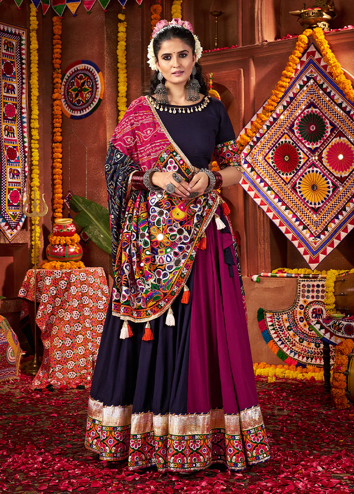 Multicolor Cotton Dupatta Lehenga Set