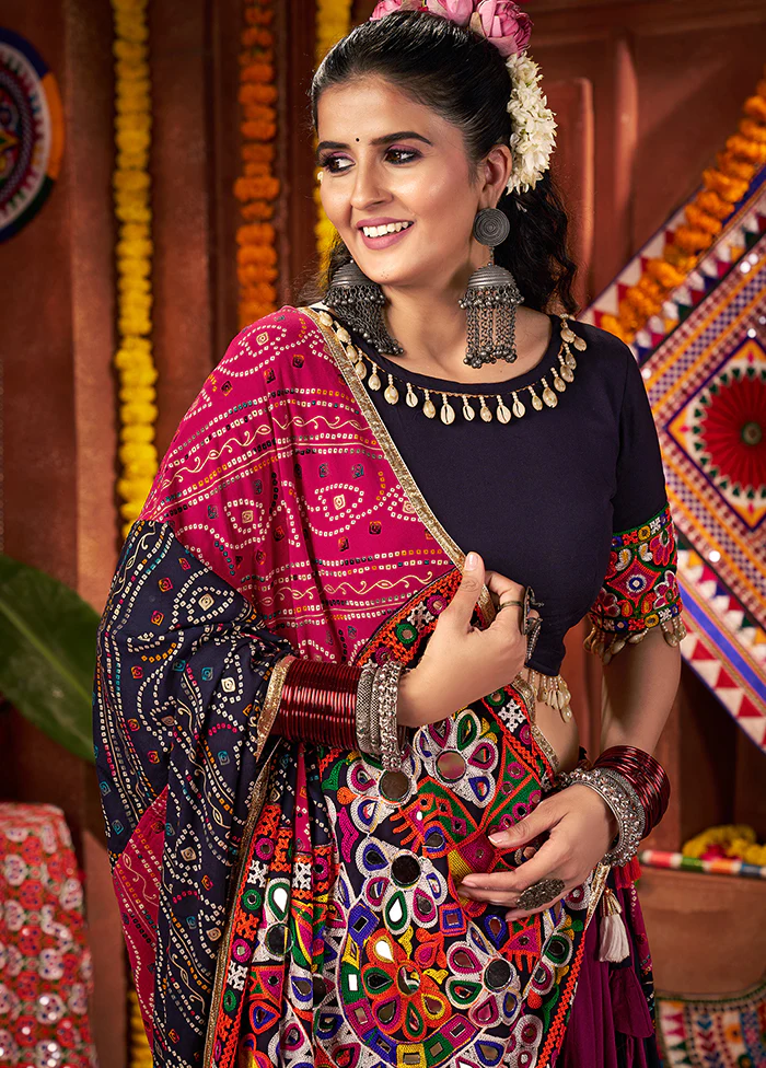 Multicolor Cotton Dupatta Lehenga Set - Image 2