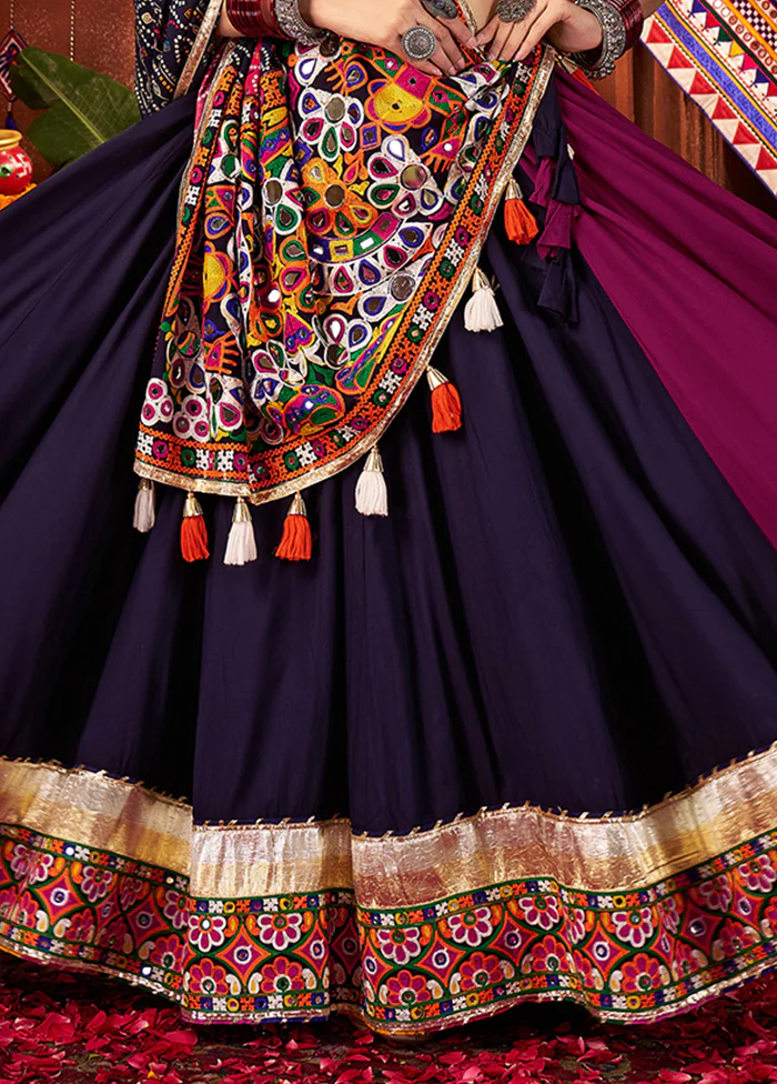 Multicolor Cotton Dupatta Lehenga Set - Image 3