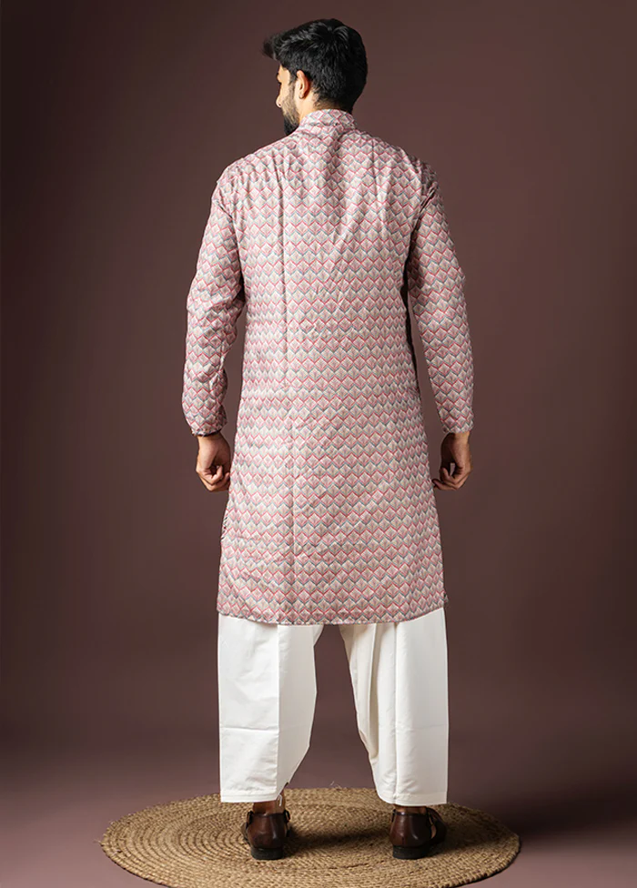 Multicolor Cotton Kurta & Pajama Set - Image 3