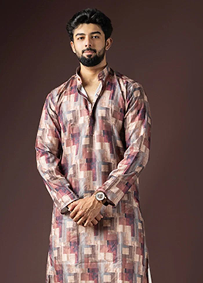 Multicolor Cotton Kurta & Pajama Set - Image 2