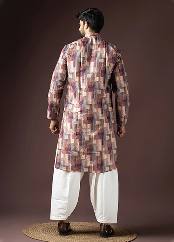 Multicolor Cotton Kurta & Pajama Set - Image 3