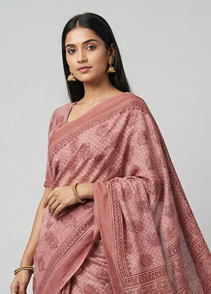 Multicolor Cotton Saree With Blouse Piece - Image 2