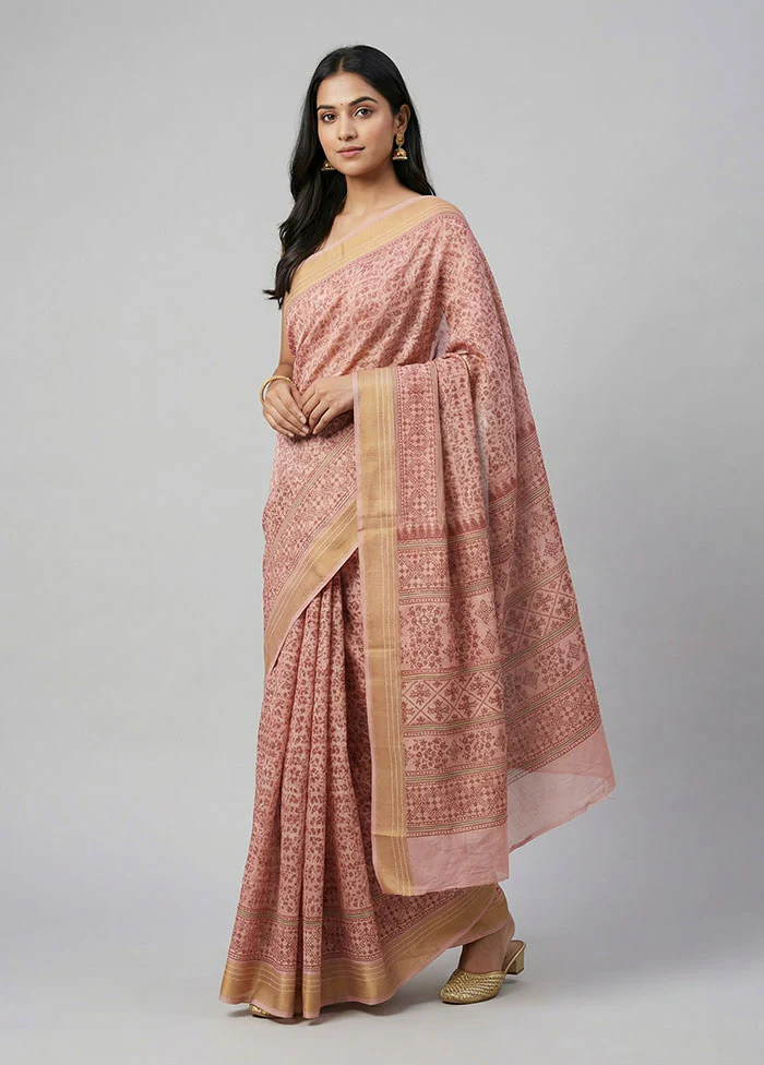 Multicolor Cotton Saree With Blouse Piece
