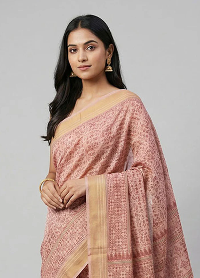 Multicolor Cotton Saree With Blouse Piece - Image 2