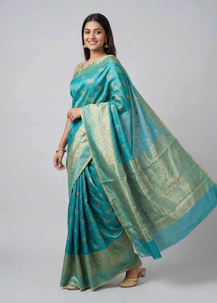 Multicolor Cotton Saree With Blouse Piece