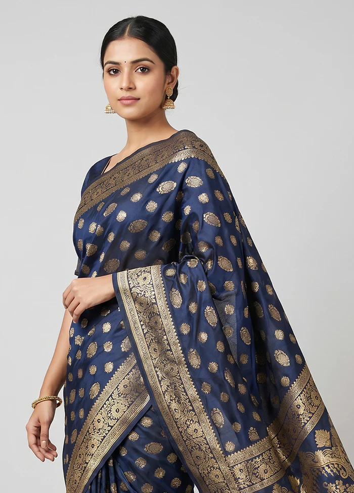 Multicolor Dupion Silk Saree With Blouse Piece - Image 2