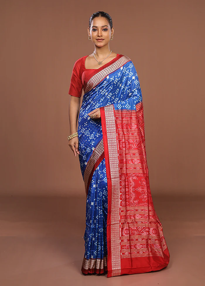 Multicolor Handloom Bomkai Pure Silk Saree With Blouse Piece - Image 2