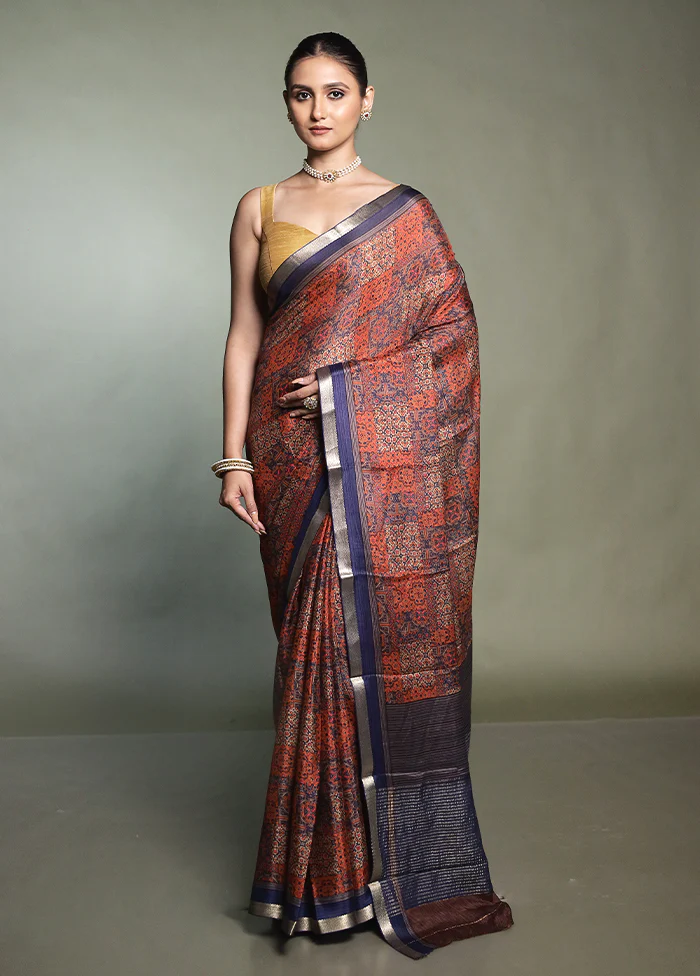 Multicolor Handloom Chiffon Pure Silk Saree With Blouse Piece - Image 2
