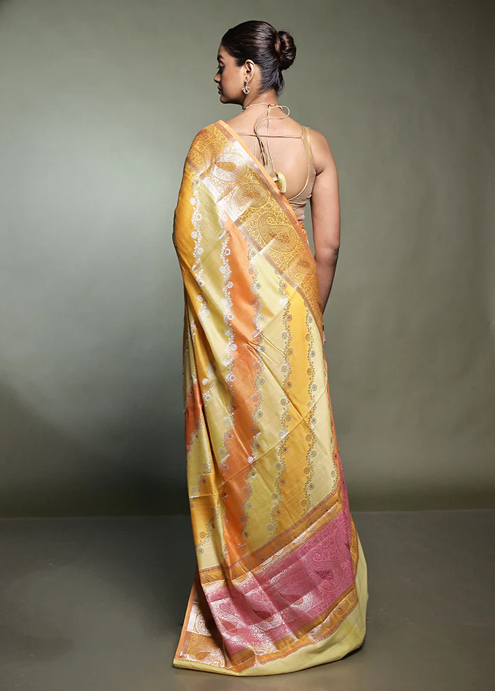 Multicolor Handloom Dupion Pure Silk Saree With Blouse Piece - Image 3