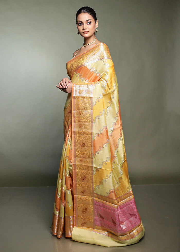 Multicolor Handloom Dupion Pure Silk Saree With Blouse Piece - Image 4