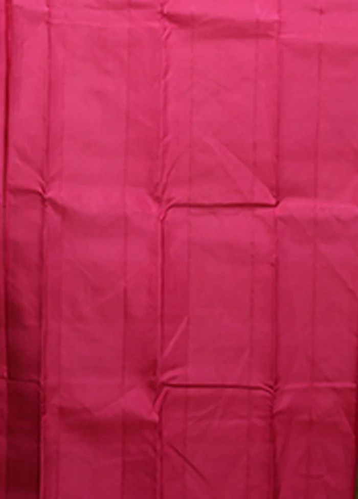 Yellow Handloom Kanjivaram Pure Silk Saree With Blouse Piece - Image 5
