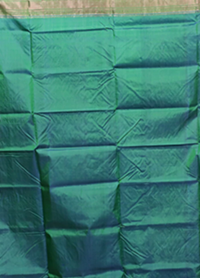 Multicolor Handloom Kanjivaram Pure Silk Saree With Blouse Piece - Image 5
