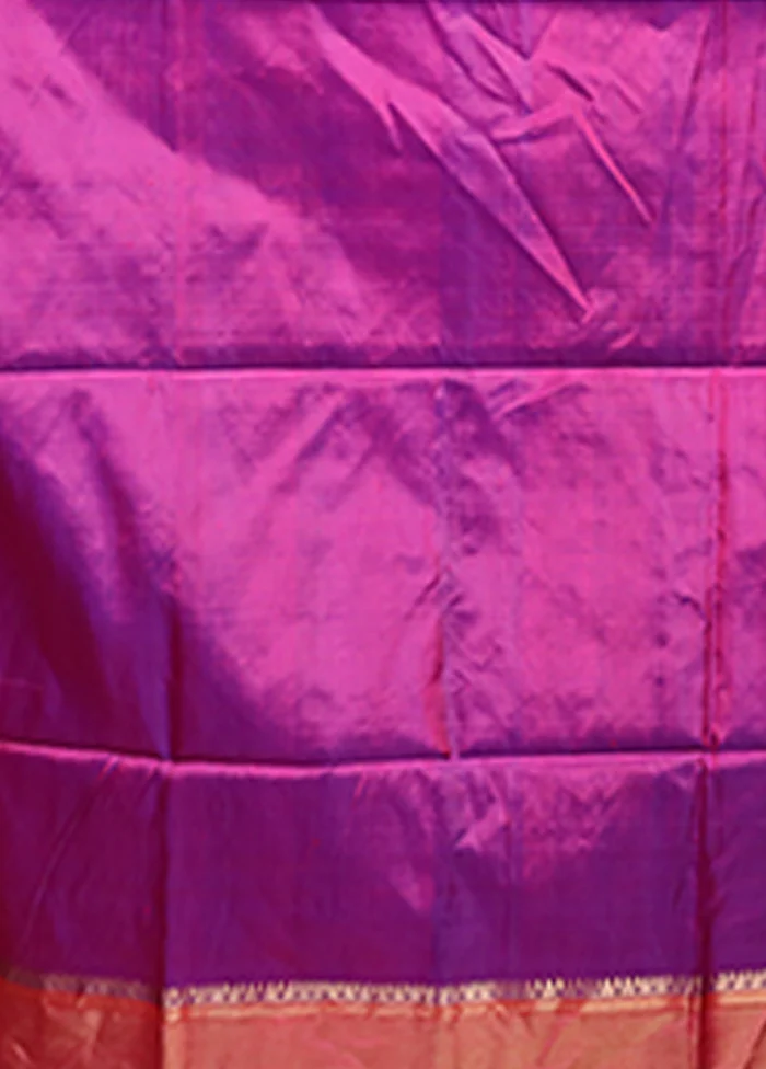 Multicolor Handloom Kanjivaram Pure Silk Saree With Blouse Piece - Image 5